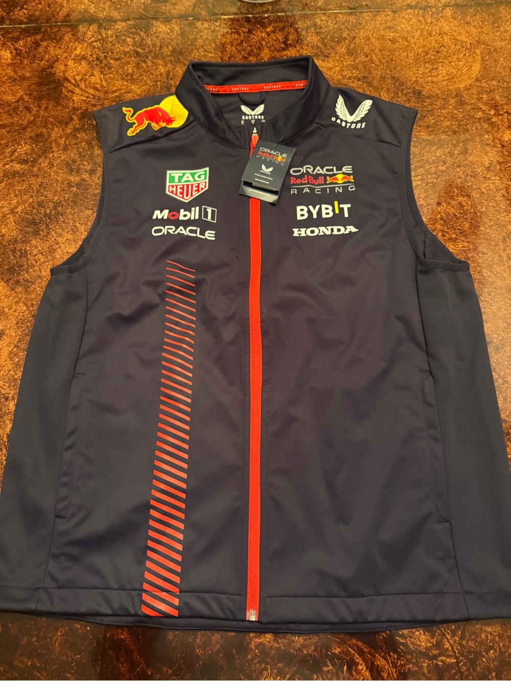 Oracle Red Bull Racing Navy Sleeveless Vest with Red Accents